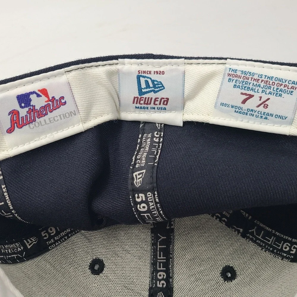 Vintage Minnesota Twins Hat Fitted 7 1/8 New Era 59Fifty Blue MLB Wool‎ Y2K Men